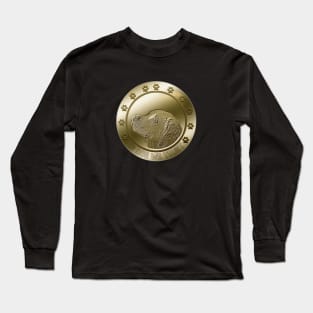 Golden Retriever Funny Coin Crypto Currency Long Sleeve T-Shirt